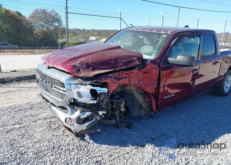 2021 Ram 1500 Big Horn 4X4 5'7 Box z USA, uszkodzony, nr VIN 1C6SRFFT8MN520787